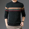 Brand 2023 Autumn High End Mens Velvet Knit Sweater Tops Designer Classic Casual Wool Pullover Fashion Soft Warm Winter Clothing