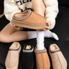Feslishoet Winter Woman Slippers Plush Interior Anti Slip Sole Thick Bottom Embroider Fashion  Warm Slippers Use Indoor Outdoor