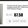 2023 European Station Winter New Down Jacket Women's Warm Fashion Short Color Patchwork Graffiti thick White Duck Down Coa