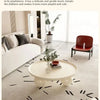Nordic Combination Bedroom Coffee Table Simple Light Luxury Household Cream New Round Living Room Modern Small Apartment