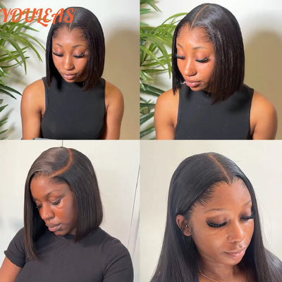 Lagos Hairline Straight Bob Human Hair Wig Short Dark Blonde 13x4 HD Lace Frontal Glueless Wigs Preplucked Ready To Wear
