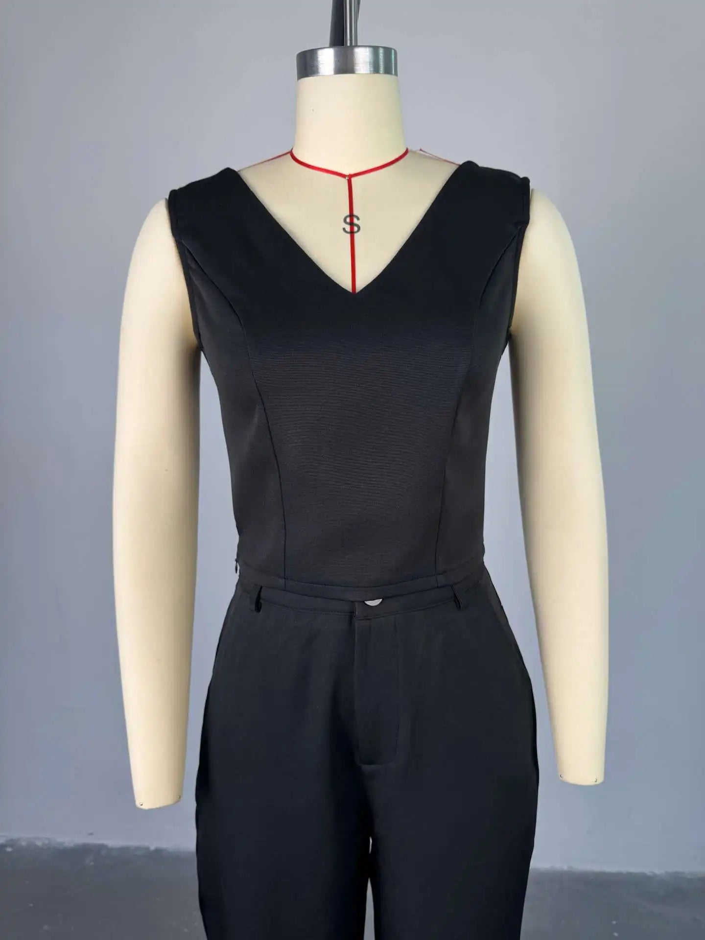 Two Piece Sets Women Pant Set Sleeveless V Neck Casual Pants Y2k Tops Wide Leg Long Pants High Waist Elegant Party Streetwear