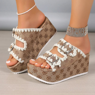 Women Slippers 2025 New Trend Shoes Summer Fashion Sandals Platform Woman Slippers Banquet Party Beach Sandals Slides Women