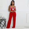 CUTENOVA Women'S Spring Summer Camisole V-Neck Offset Printed Zipper Sleeveless Slim Jumpsuit Fashion  Casual Sexy Jumpsuits