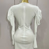Luxury Sparkly Crystals Sexy Mesh White Velvet Short Dress 2025 Women Elegant Evening Prom Birthday Party Dresses Stage Costume