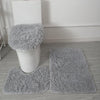 3PCS/set Solid Color Home Carpets Toilet Lid Cover Rugs Kit Non-slip Foot Mat for Bathroom Floor Bath Rug Foot Mat