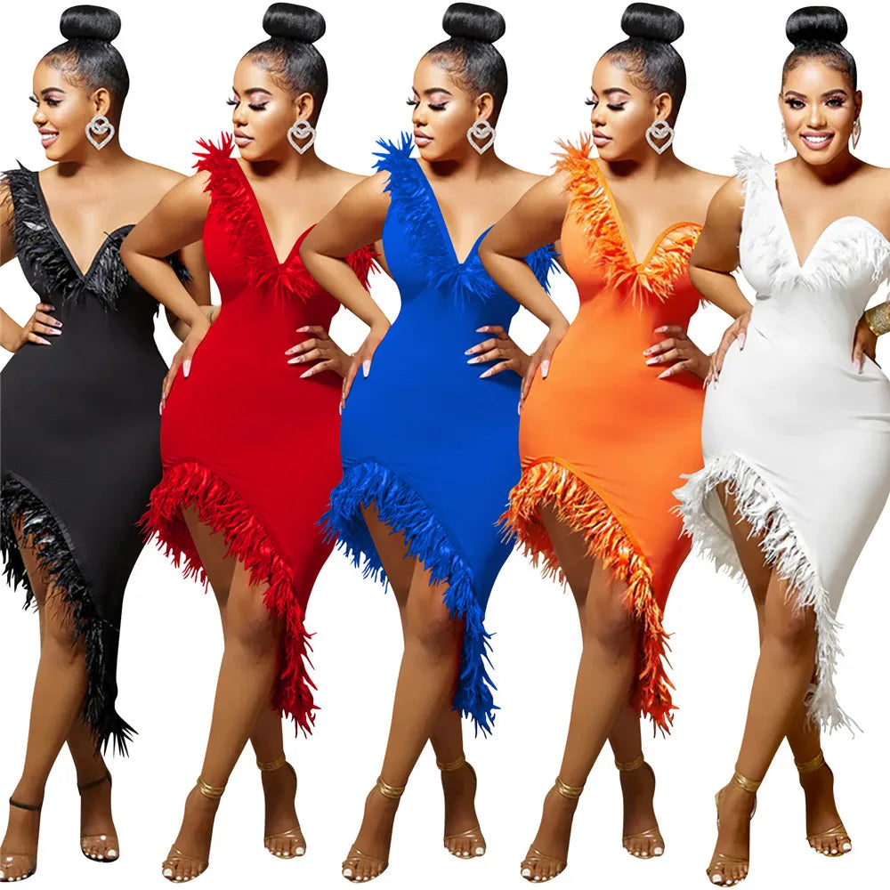 Wmstar Party Christmas Dresses Women's Clothing Bodycon Sweet Sexy Party Dress Summer Holiday Wholesale Bulk Lot Dropshipping
