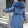 Winter Parka 2024 New Women Jacket Clothes Long Coat Wool Liner Hooded Jacket Fur Collar Thick Warm Snow Wear Fashion Parka