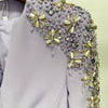 HIGH STREET Newest Fashion 2025 Designer Party Vestido Women's Diamonds Beaded Split Long Maxi Dress