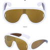 Oversized Wave Mask One-Piece Sunglasses Women Sports Y2K Punk Sun Glasses for Lady 2024 Luxury Brand Steampunk Eyewear Goggle