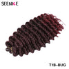 Deep Wavy Twist Synthetic Crochet Hair Afro Curly Hair African Crochet Braids Ombre Blonde Braiding Hair Extensions For Women