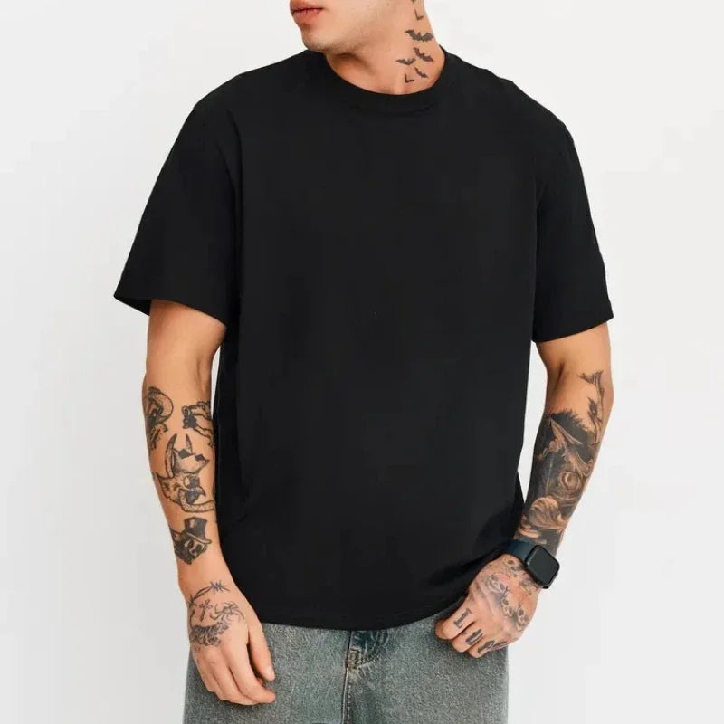 T shirt for men 2026 Summer Men's clothing football tops sports Basic Short sleeve Printed T shirts Y2k oversize Graphic t shirt