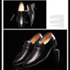 Leather Men Formal Shoes Luxury Brand 2022 Men's Loafers Dress Moccasins Breathable Slip on Black Driving Shoes Plus Size 38-44