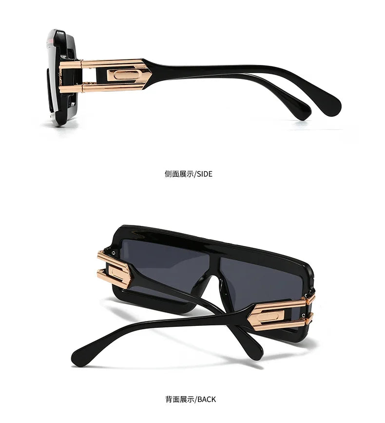 Modern Luxurious Sunglasses for Men Women Square Gradient Designer Unisex Brand Glasses Glamour Fashion Shades UV400