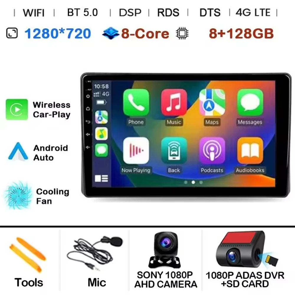 Android 14 Carplay Auto Car Radio GPS For Toyota Raize 1 2019 - 2023 For Daihatsu Rocky 2 2019 - 2021 RHD Stereo Player Video BT