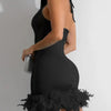 Sexy elegant black white slip sequin summer dress women birthday party club dress see through mesh midi evening dresses vestido