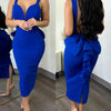Elegant Dresses for Women Sexy Plunge Ruffle Hem Backless Party Dress 2023 Autumn Summer Spring Fashion Casual