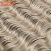 FASHION IDOL 24Inch Crochet Hair Synthetic Water Wave Braiding Hair Extensions Ombre Rainbow color Fake Hair Deep Wave Curl Hair