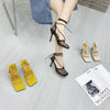 Aneikeh 2024 Summer Sexy Mesh Pumps Sandals Female Square Toe High Heel Lace Up Cross-Tied Stiletto Hollow Dress Party Shoes