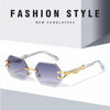 Hexagon Rimless Sunglasses Square Women Retro Men Sun Glasses Brand Designer Eyewear UV400 Shades Oculos Female Gafas