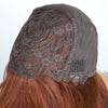 Lekker 12" Short Brown Wolf Cut Straight Bob Human Hair Wigs With Bangs For Women Brazilian Remy Hair Ready to Wear Glueless Wig