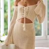 Mesh Crochet Long Beach Shirt Women Solid Cover Up Ladies Long Sleeve Hollow Out 2025 Sexy Beachwear Bathers Swim Bathing Suit