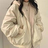 Smvp Winter Thicken Warm Parkas Women Fashion Double Sided Hooded Fleece Coat Ladies Korean Loose Long Sleeve Zip Up Jackets