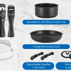 Induction Cookware Set 10 Pieces, Nonstick Pots and Pans Set with Removable Handles, for All Hobs, Stackable Design, Dishwasher/