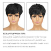 Chocolate Brown Short Pixie Cut Wig Human Hair For Black Women Machine Made Wigs With Bangs Brown Pixi Short Human Hair Wigs