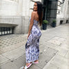 Spring And Summer Dresses For Women Chest Wrap Printed Off Shoulder Bandage Slim Sexy Long Dress 2023 New Fashion party MsChuh