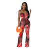Floral Printed Jumpsuits Summer Outfits for Women 2024 Clubwear Spaghetti Strap Skinny One Pieces Romper Summer Beach Wear