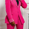 Customized 2 Piece Women Sets Plus Size Dashiki African New Arrival Matching Two Pieces Sets Blazer Coat Top Pants Suits Outfits