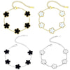 Lucky Clover Women's Hand Bracelets Double Sided Flowers Jewellery Gifts Stainless Steel Bracelet Gold Plated Bracelets Man
