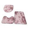 3x Bath Mats Set for Bathroom with Toilet Lid Cover Absorbent Suit Absorbent Three Piece Toilet Set for Shower Bathroom Floors