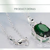 DOTEFFIL 925 Sterling Silver Green Zircon AAAAA Pendant Necklace 16-30 Inch Chain For Woman Fashion Wedding Party Charm Jewelry