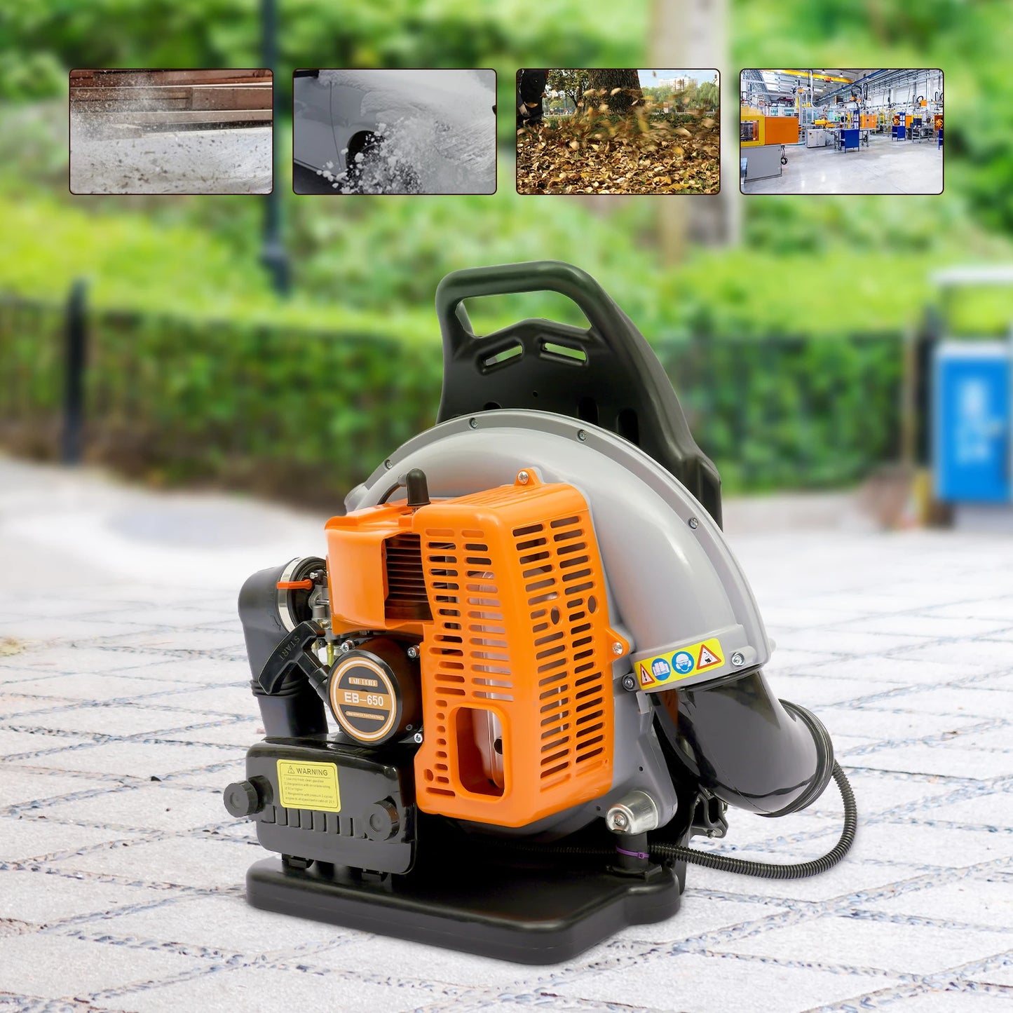 65CC 2 Stroke Petrol Backpack Leaf Air-cooled Blower Commercial Garden Yard Tool 2.7 kw 6800r/min