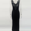 Trendix Knit Backless Dress For Women V Neck Slim Sleeveless Suspender Maxi Dress Vacation Sexy Beach Knitted Elegant Long Dress