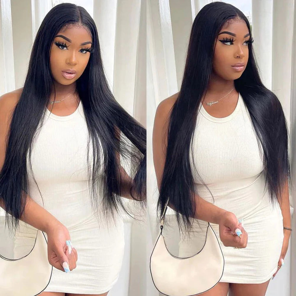 Hd Lace Frontal Wig 13x6 Lace Front Wig Human Hair 30Inch Bone Straight Transparent Lace Human Hair Wigs HD Lace 4x4 Closure Wig