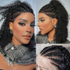 Braided Wigs 100% Human Hair 13X4 Lace Front Wig Braided Wigs With Baby Hair Wigs For Women Kinky Curly Hair Wigs Curly Bob Wig