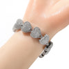 UWIN Jumbo Iced Out Heart Bracelet for Women Paved Setting Cubic Zirconia Bangle for Men Hip Hop Jewelry for Gift