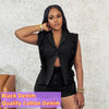 HLJ High-quality Fashion Denim Rompers Women Lapel Sleeveless Hollow Button One Piece Jumpsuits Female Streetwear Overalls New