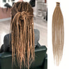 24Inch Dreadlock Extensions Synthetic Loc Extensions 0.6CM 100% Full Head Handmade Permanent Dreadlocks Extension for Men/Women