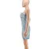 Rompers Women One Piece Elegant Splice Denim Jumpsuits Sexy Slim Fit Strapless Sleeveless Short Pants Sheath Playsuits