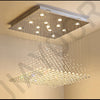 Chandelier K9 Crystal Pendant Ball Square Chandelier Lighting Fixture Raindrop Curtain Glass Chandelier LED Light