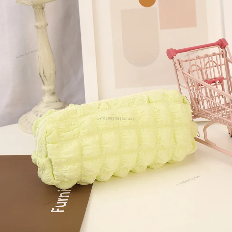 Cute Puffs Pencil Case Bag For Girls Boys Kawaii Stationery Bag Pen Pouch Box Large Capacity Student Back To School Supplies