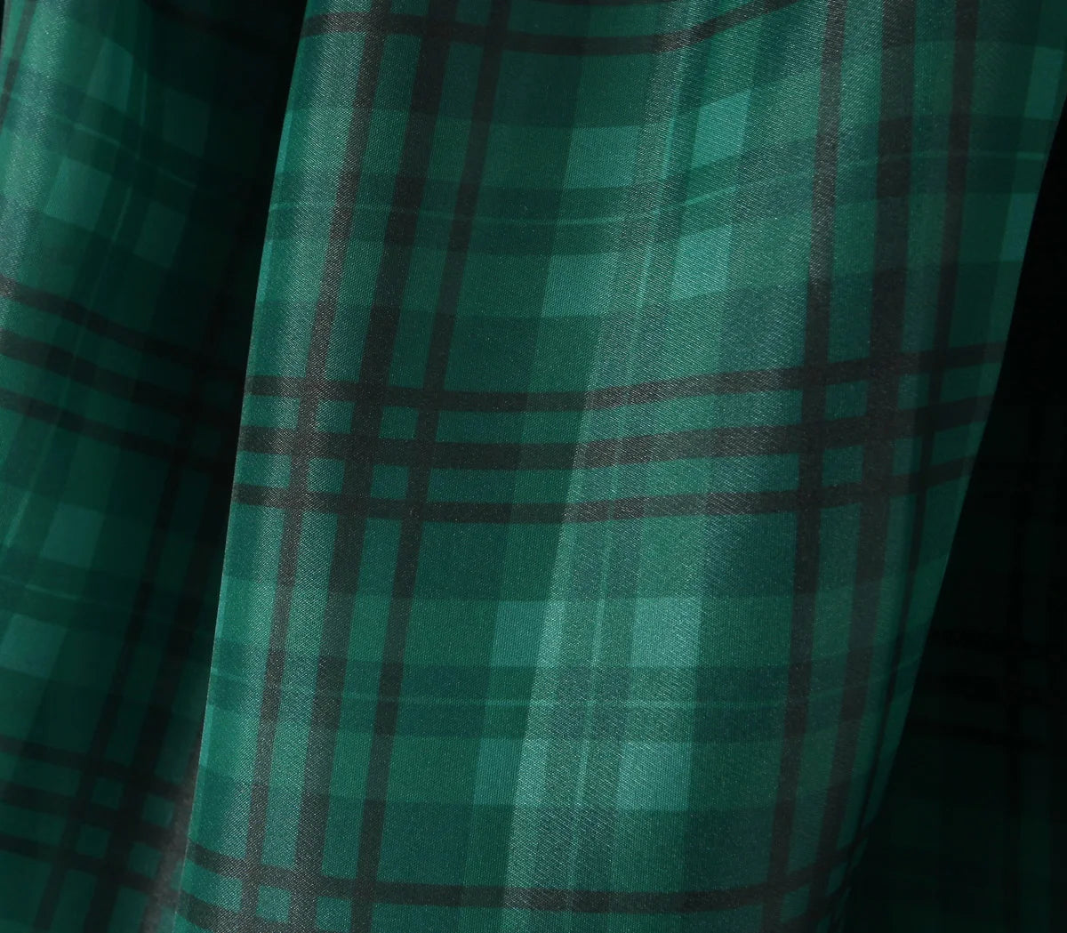 2024 Sweet Green Gingham Plaid Organza Ball Gown Dress Puff Sleeve Retro Women Swing Short Princess Robe Fairy Cake Vestidos