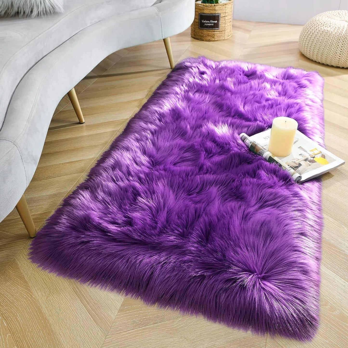 Soft Faux Fur Wool Carpet Area Rug Fluffy Carpets for living room hairy rugs for Bedroom home decor sofa cover floor mats