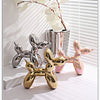 21cm Big Size Ceramic Balloon Dog Abstract Ornament Creative Sculpture Study Room Statue Home Office Accessories Decoration