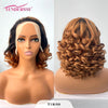 100% Vietnamese Raw Hair Wigs 250 Density Ombre Double Drawn Bouncy Curly Loose Wave 13x4 HD Lace Front Glueless Wig Pre Plucked