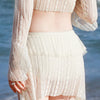 Bikini Sets Women Long Sleeve Irregular Three Pieces Lace-up Summer Sun-proof Vintage European Style Sexy Swimwear Beach Outfit